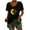 Black, variant on Women's Sunflower T Shirts Cotton Blend Summer Cute Graphic Short Sleeve Tees V Neck Letter Print Casual Tops (S, Blue)
