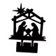 thumbnail image 4 of Adorno de Jesús, estatua de la Sagrada Familia, figuras coleccionables, decoración de la capilla del hogar Estilo negro B, 4 of 9