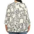 thumbnail image 3 of White Mark Women's Plus Size Floral Button Front Tunic Top, 3 of 6