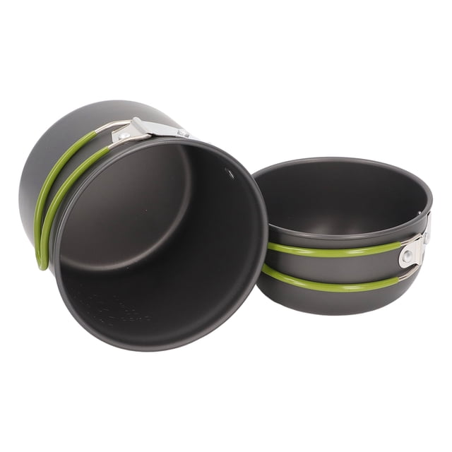 Camping Cooking Set With Pot And Bowl Metal Camp Cookware Kit For Camping Travel Picnic
