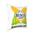 Busch Light Faux Leather Decorative Throw Pillow Covers Modern Solid