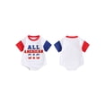 thumbnail image 3 of Baby Summer Romper 4th of July Outfits Letter Embroidery Short Sleeve Newborn Jumpsuit for Toddler Cute Clothes, 3 of 10