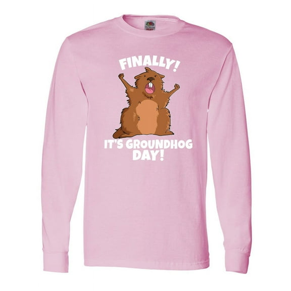 Inktastic Finally It's Groundhog Day Long Sleeve T-Shirt