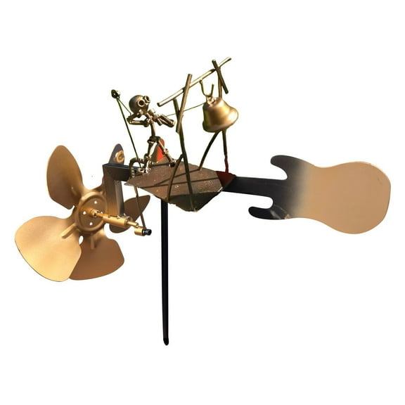 Handmade Metal Rock Band Windmill, Metal Drummer Windmill, Wind-Powered Kinetic Sculpture, Musician Yard Art Spinner for Lawn Garden Patio Decor, Fathers Day Gifts