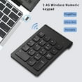 thumbnail image 3 of cimetech Wireless Number Pad, 2.4G Numeric Keypad Numpad with USB Receiver, 18 Keys Portable Mini Financial Accounting Keyboard Extensions for Windows, Laptop, Notebook, Desktop, Surface Pro, PC, 3 of 8