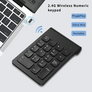 cimetech Wireless Number Pad, 2.4G Numeric Keypad Numpad with USB Receiver, 18 Keys Portable Mini Financial Accounting Keyboard Extensions for Windows, Laptop, Notebook, Desktop, Surface Pro, PC