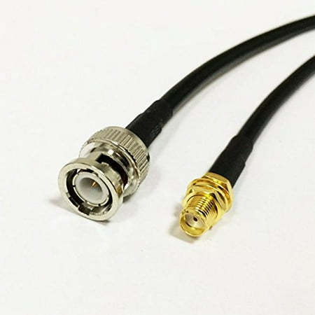 Bulkhead Plug - SMA female bulkhead to BNC male plug RF cable assembly RG58 50cm 20inch NEW Good Quality Fast USA Shipping