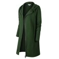 thumbnail image 3 of Made by Olivia Women's Casual Loose Fit Long Zip Up Pullover Hoodie Tunic Sweatshirt Jacket (S-3X) Army Green ML, 3 of 5