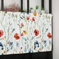 thumbnail image 6 of Rustic Pressed Floral Valances for Windows Farmhouse Kitchen Curtains Valances Rod Pocket Valance Curtains for Kitchen Windows Vintage Multicolor Leaves Floral Window Valances for Bathroom 42"x12", 6 of 6