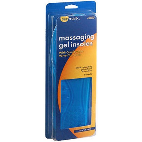 Sunmark Massaging Gel Insoles Mens, 1 each
