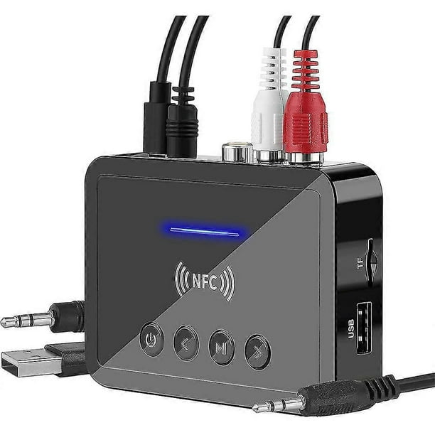 Bluetooth 5.0 Receiver/Transmitter FM Stereo Aux 3.5mm Jack RCA Wireless NFC Bluetooth Audio Adapter