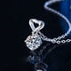 thumbnail image 1 of Collar clásico de plata S925 con forma de amor para mujer, colgante de lujo personalizado de quilates pequeños, cadena de clavícula de moda, regalo, 1 of 5