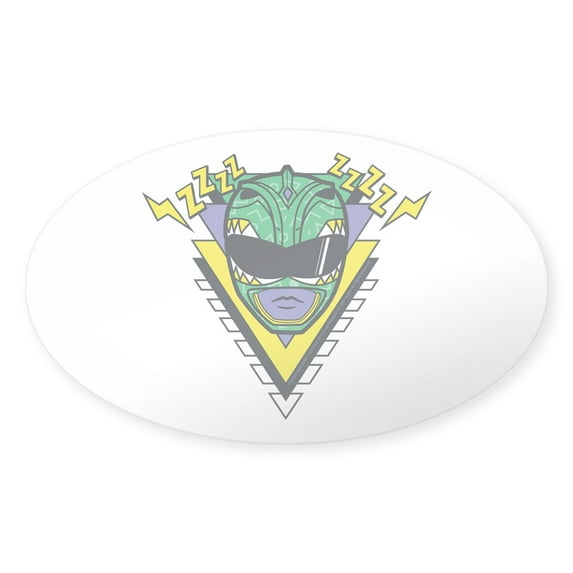 CafePress - Power Rangers Green Ranger Zzzz - Sticker (Oval)