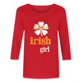 thumbnail image 4 of St Patrick's Day Shirt for Women Irish Girl Slogan Clover Graphic Tee Three Quarter Sleeve Crewneck Distressed Festival Apparel Gift, 4 of 4