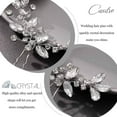 thumbnail image 3 of Crystal Bride Wedding Hair Pins Rhinestone Bridal Hair Pieces Wedding Hair Accessories for Women and Girls (Pack of 2) (C Rose Gold), 3 of 4
