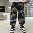 thumbnail image 5 of UngA Boy's Camo Cargo Pants Joggers Baggy Fall Elastic Waist Wide Led Casual Hunting Pants with Pockets 2026 Cargo Pants for Boys (Camouflage,9-10 Years), 5 of 5