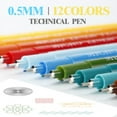 thumbnail image 4 of 12Pcs Professional Artist Drawing Pens 0.5MM Needle Tip Art Marker for Sketching, 4 of 8