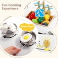 thumbnail image 6 of LINLUX Pretend Kids Play Kitchen, Toy Kitchen Playset for Toddler, Wood Kitchen Sets Baby, White, 6 of 8