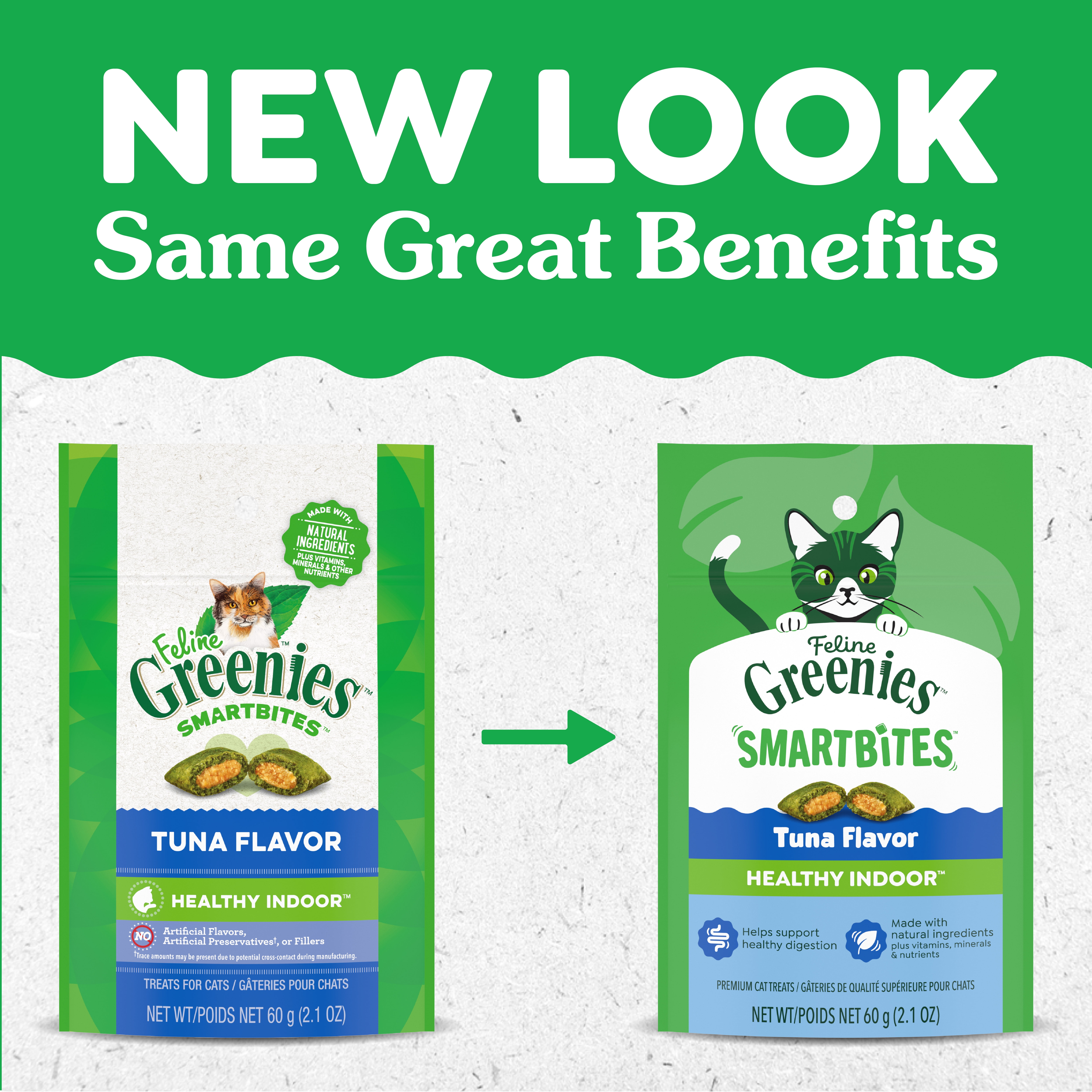 (12 pack) Greenies Feline Smartbites Tuna Flavor Healthy Indoor Cat Treats, 2.1 oz Pack