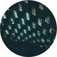 thumbnail image 1 of Ahgly Company Machine Washable Indoor Round Transitional Night Black Area Rugs, 3' Round, 1 of 7