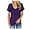 Purple, variant on ONLYSHE Womens Summer V Neck T Shirts Short Sleeve Loose Fit Basic Tunic Tops Blouse