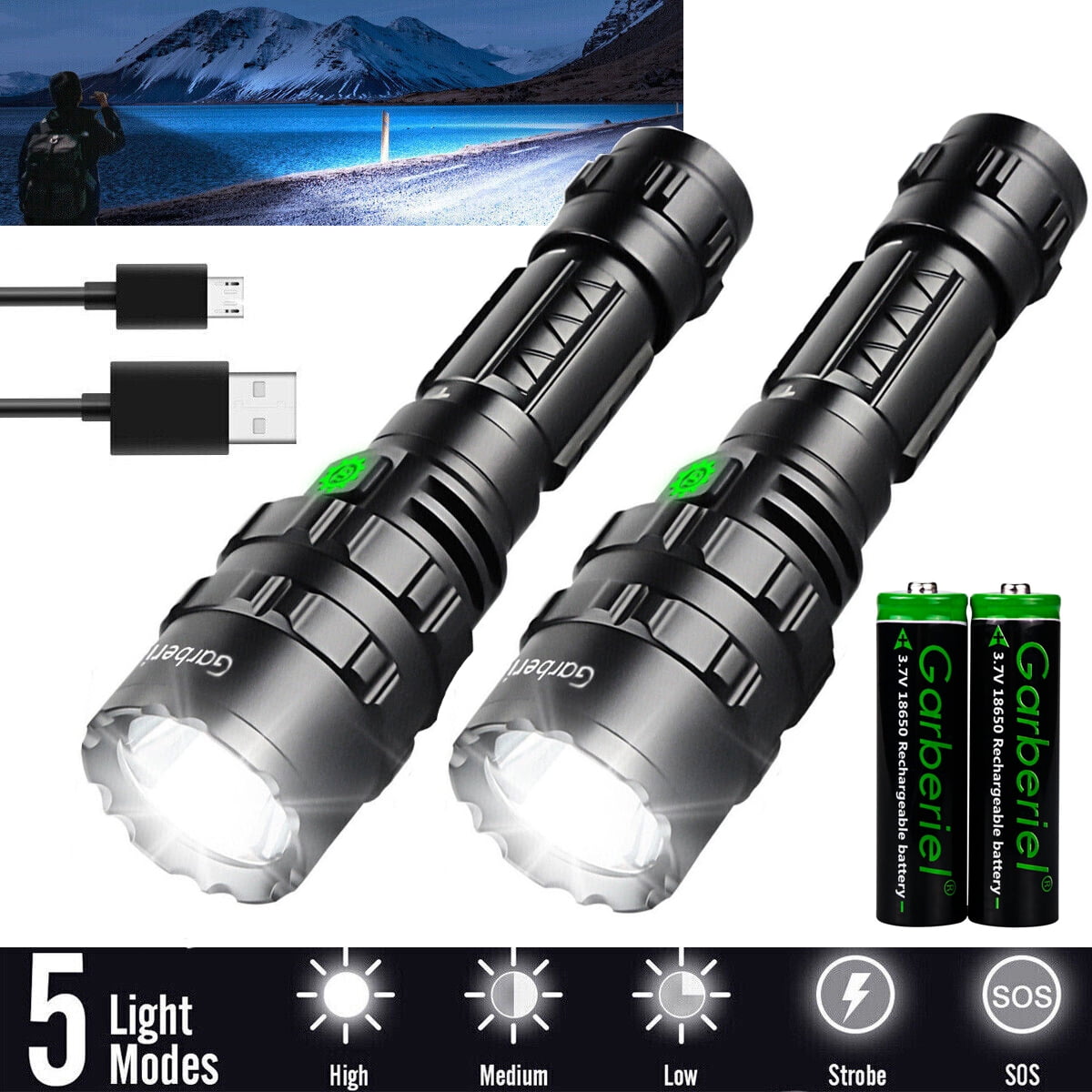 Garberiel flashlight deals