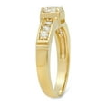 thumbnail image 2 of 5.5mm Gold Plated Small Round CZ Solitaire Ring w/CZ Band, Size 7.5, 2 of 7