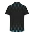 thumbnail image 5 of WREESH Men's Polka Dot Henley Shirts Casual Fashion Business Short Sleeve Shirt with Printed Athletic Top for Playful Style Mint Green, 5 of 5