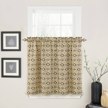 Waverly Lunar Lattice Curtain Tier Pair Walmart Com