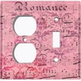 thumbnail image 4 of Metal Light Switch Plate Outlet Cover Red Music Sheet Wallpaper Damask MUS005, 4 of 13