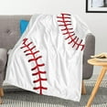 thumbnail image 4 of Yibo Red White and Blue Stars Blanket Flannel Soft and Comfortable Anti-static Bed Sofa Blanket, 4 of 9