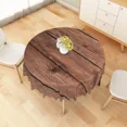 thumbnail image 6 of Tchckioa Brown Wooden Tablecloth,60 Inch Round Waterproof Table Cloth Cover for Restaurant Decor, 6 of 6