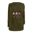 thumbnail image 5 of Jsaierl Merry Christmas Fleece Shirts for Women Funny Xmas Graphic Tees Stretch Round Neck T-shirt Short Sleeve Tunic Blouse Tops Christmas Costumes, 5 of 5