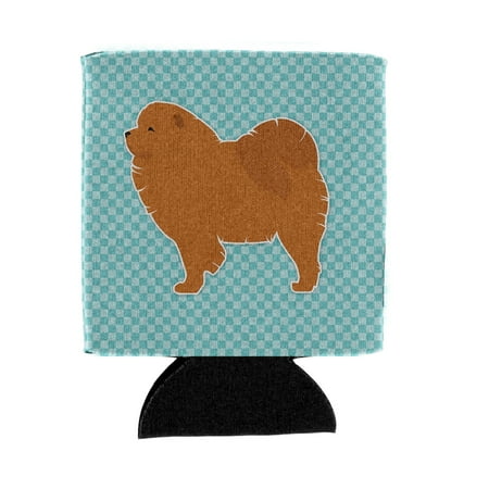 

Carolines Treasures BB3751CC Chow Chow Checkerboard Blue Can or Bottle Hugger Can Hugger multicolor