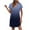 B-Sky Blue, variant on Wyobmus Summer Dresses for Women V Neck Short Sleeve Flowy Tshirt Dress Loose Fit Casual Solid Color Sundress with Pockets A-Green