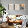 thumbnail image 4 of Boho Wall Art Mid Century Modern Wall Art Decor Framed Canvas Wall Art for Living Room,Minimalist Bohemian Bedroom Decor Ready To Hang For Living Room 12" X 16" 3PCS, 4 of 6