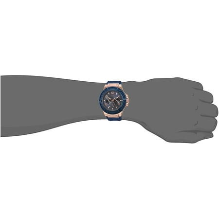 Guess Men s Rigor U0247G3 Blue Silicone Analog Quartz Fashion Watch Walmart