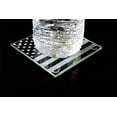 thumbnail image 5 of American Flag 3.5" Etched Glass Coasters by DCM Solutions (Inverted Etch, 4 count), 5 of 5