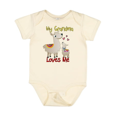 

Inktastic My Grandma Loves Me Llama Gift Baby Boy or Baby Girl Bodysuit