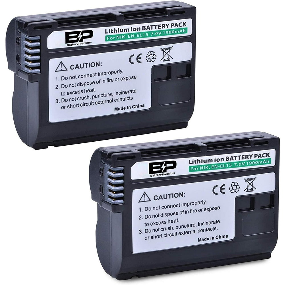 BP ENEL15 ENEL15a 2Pack Batteries for Nikon D7000, D7100, D7200