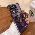 thumbnail image 1 of Funda con soporte magnético chapado de lujo a prueba de golpes para iPhone 15 16 11 12 13 14 Pro Max Plus para Magsafe con cubierta de soporte Dark Purple For iphone13, 1 of 6