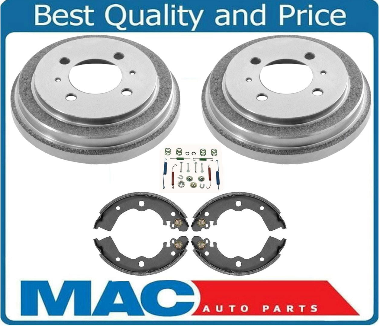 for 05-15 Smart Car Fortwo 100/% All New Brand New Brake Drums /& Rear Brake Shoes