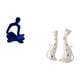 thumbnail image 5 of Figura abstracta de gato humano, estatua pensadora, esculturas de pareja de animales, colección de arte, adorno de escritorio para oficina, bar, boda,, 5 of 8