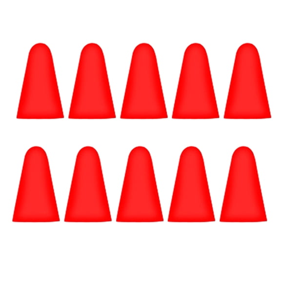 Injueey 10 piezas Nib Caps profesional resistente a los arañazos Mute silicona pantalla táctil pluma punta caso cubierta bajo ruido gran Electrónica Rojo