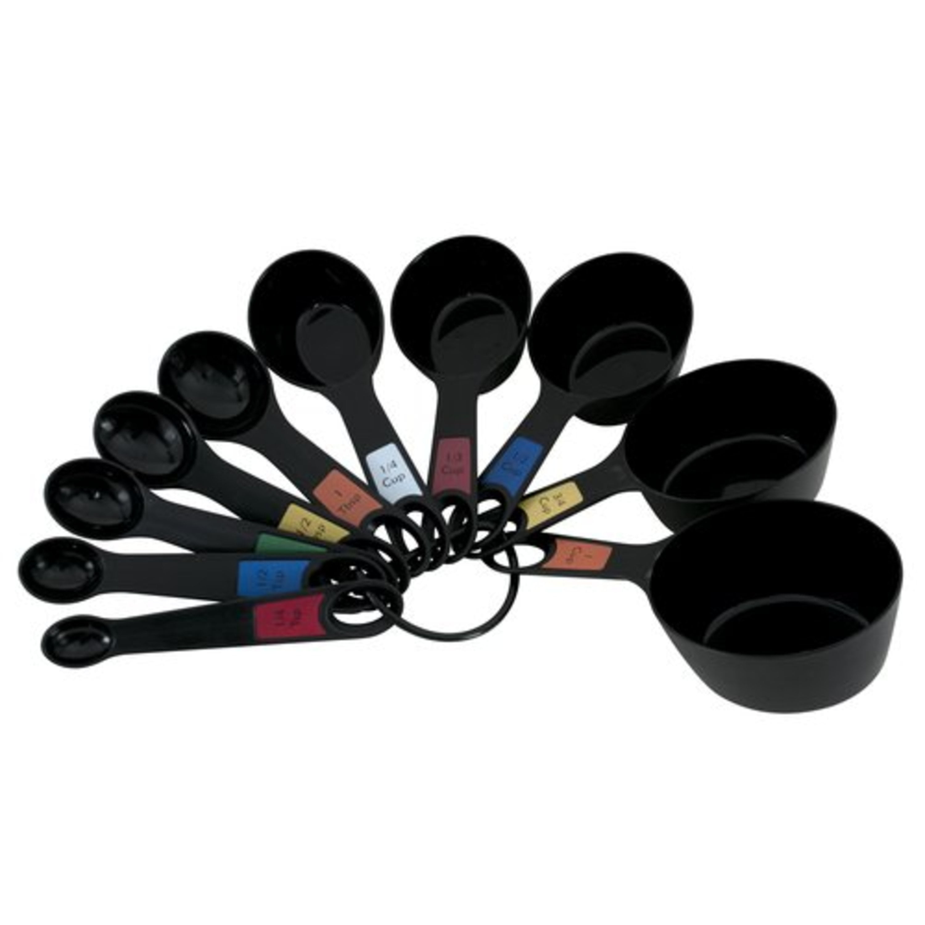 Farberware Measuring Cups and Spoons Set (9-Piece, Aqua/Gray)