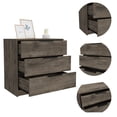 thumbnail image 4 of TUHOME Kaia Commode à 3 Tiroirs Commodes en Bois d'Ingénierie en Brun, 4 of 7
