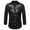 Black, variant on Men Turndown Collar Blouse Shirts Long Sleeve 2025 Casual Floral Embroidery Slim Band Collar Dress Shirts Wine