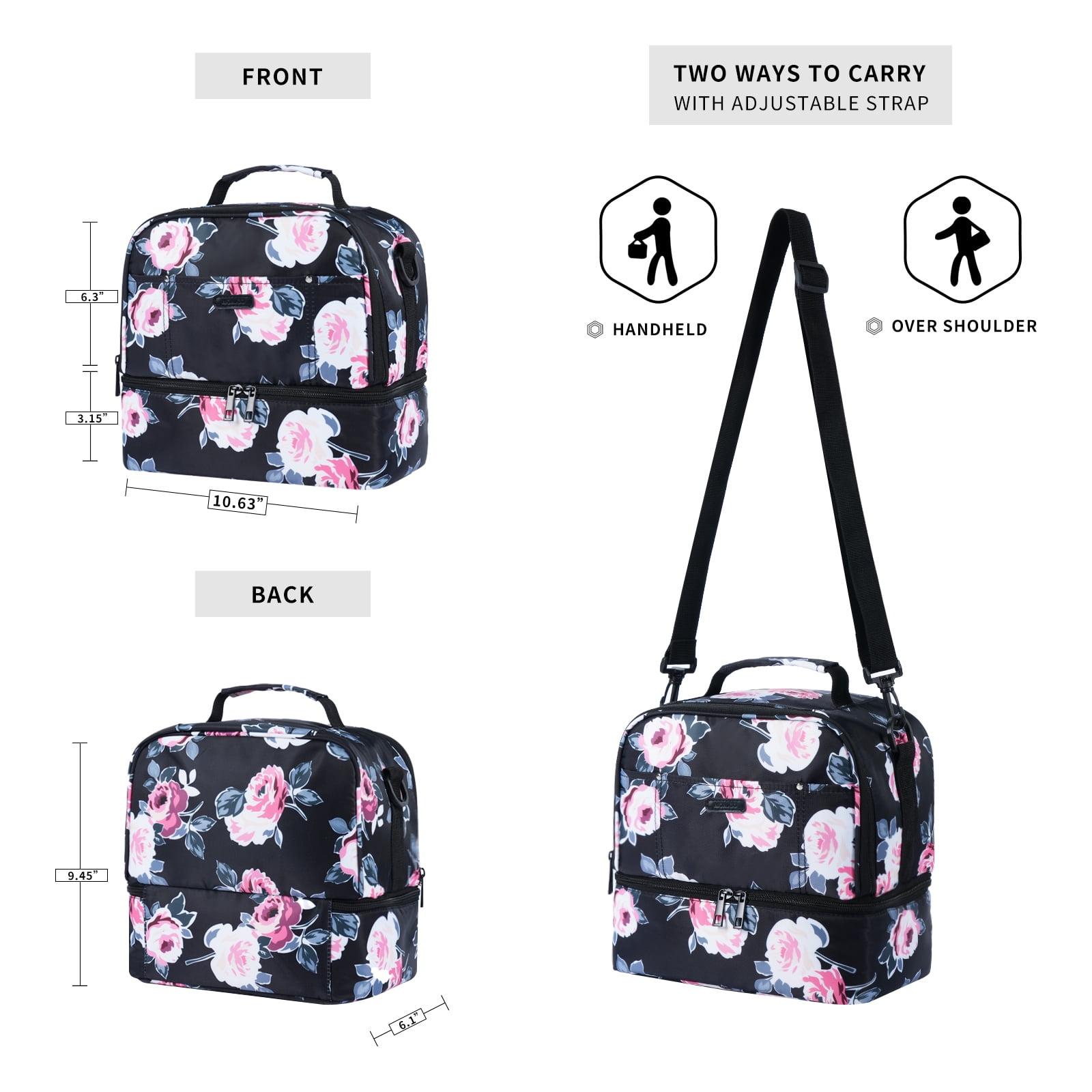 Breast Pump Bag Cooler Compartment for Breast Pump - Cooler and Moistureproof Bag Double Layer for Mother Breast Milk Pump Lunch Bag Outdoor Working