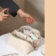 thumbnail image 5 of Neceser de viaje portátil, neceser de viaje impermeable con cremallera, estuche organizador, bolso de cuero PU y divisor, para niñas blanco BLESIY neceser colgante, 5 of 8