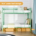 thumbnail image 4 of Zimtown Twin over Twin Steel Bunk Beds Frame Ladder Bedroom Dorm Room,Green, 4 of 8